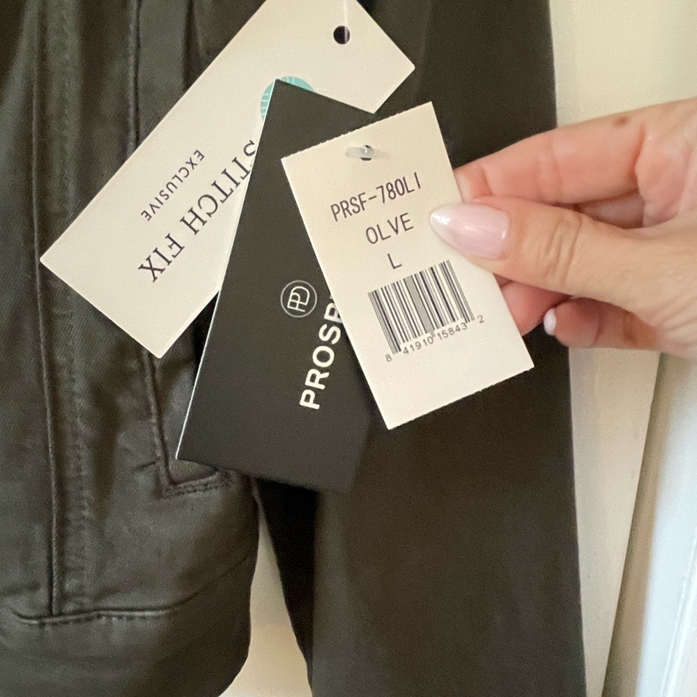 NWT Olive Green Denim Jacket - Picture 3 of 3
